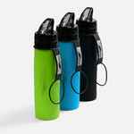 Складная бутылка для воды LANGFOSSEN, зеленое яблоко