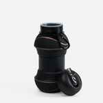 Складная бутылка для воды BASKETBALL FLEX, черная