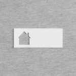 Лейбл из ПВХ с вырубкой «Дом», белый