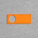 Лейбл из ПВХ с вырубкой «Круг», оранжевый неон