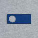 Лейбл из ПВХ с вырубкой «Круг», синий