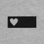 Лейбл из ПВХ с вырубкой «Сердце», черный