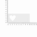 Лейбл из ПВХ с вырубкой «Сердце», белый