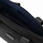 Сумка для ноутбука SANTIAGO с кожаной отделкой, черная