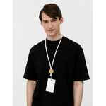 Шнурок для бейджа TUBE WOOD, белый