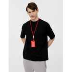 Шнурок для бейджа TUBE METAL, красный