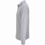 Рубашка поло унисекс с длинным рукавом PACIFIC LSL, серый меланж, размер XS