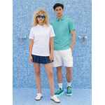 Рубашка поло унисекс PITCHER, ярко-бирюзовая, размер XS