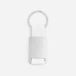 Брелок INLET с тканевой вставкой, белый