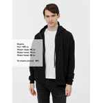 Толстовка унисекс оверсайз на молнии ZIPPY TERRY, черная, размер XS/S