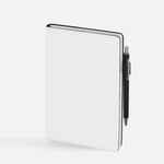 Ежедневник WHITE SHALL, недатированный, бело-черный