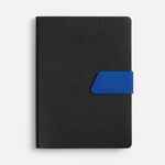 Ежедневник BOOM, недатированный, черный с ярко-синий