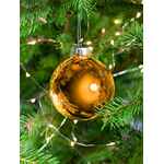 Елочный шар FINERY GLOSS, 8 см, глянцевый оранжевый