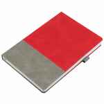 Ежедневник HORIZON, недатированный, серый с красным