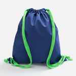 Рюкзак B3, синий с зелеными лямками