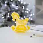 Свеча фигурная «Лошадка-качалка», желтая