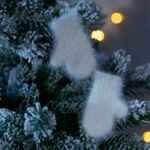 Подвеска на елку «Вьюжка», варежки, белая