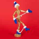 Подвеска на елку «Вьюжка», носочки, синяя