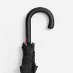 Зонт-трость HIDECOLOR с цветными спицами, черный с красным