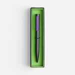 Ручка шариковая INKOLOR в футляре, черная с фиолетовым