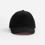 Бейсболка CLASSIC 2.0, черная с красным кантом