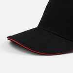 Бейсболка CLASSIC 2.0, черная с красным кантом