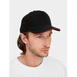 Бейсболка CLASSIC 2.0, черная с красным кантом