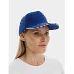 Бейсболка CLASSIC 2.0, ярко-синяя с белым кантом