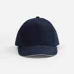 Бейсболка CLASSIC 2.0, темно-синяя с белым кантом