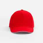 Бейсболка CLASSIC 2.0, красная с белым кантом