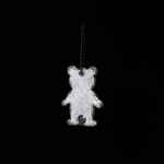 Пешеходный светоотражатель с цепочкой «Мишка», белый