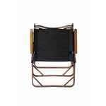 Стул MW02 складной, черный, темное дерево