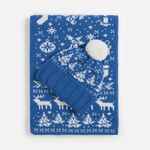 Шарф HOLIDALE, синий с молочным