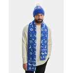 Шарф HOLIDALE, синий с молочным