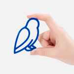 Подвеска «Сова», 3D-печать, синяя