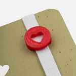 Шильдик на резинку IMPRESO, 3D-печать на заказ, сердце