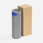 Термостакан X1 с цветной кнопкой, серый с синим