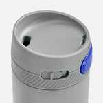 Термостакан X1 с цветной кнопкой, серый с синим