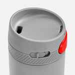 Термостакан X1 с цветной кнопкой, серый с красным