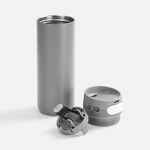 Термостакан X1 с цветной кнопкой, серый с белым