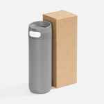 Термостакан X1 с цветной кнопкой, серый с белым