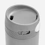 Термостакан X1 с цветной кнопкой, серый с белым