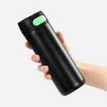 Термостакан X1 с цветной кнопкой, черный с зеленым