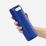 Термостакан X1 с цветной кнопкой, синий с белым