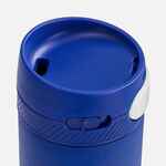 Термостакан X1 с цветной кнопкой, синий с белым