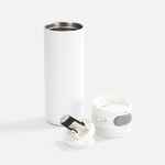 Термостакан X1 с цветной кнопкой, белый с серым