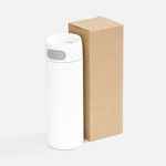 Термостакан X1 с цветной кнопкой, белый с серым