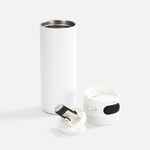 Термостакан X1 с цветной кнопкой, белый с черным