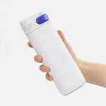 Термостакан X1 с цветной кнопкой, белый с синим