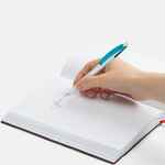 Ручка шариковая BENTO, белая с голубым